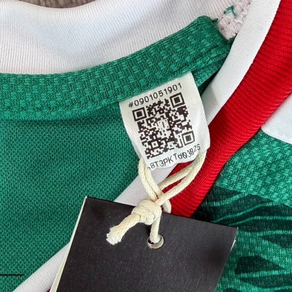 ADIDAS Mexico 26 Home Long Sleeve Jersey in Green Men Small Slim Fit NWT - Picture 11 of 12